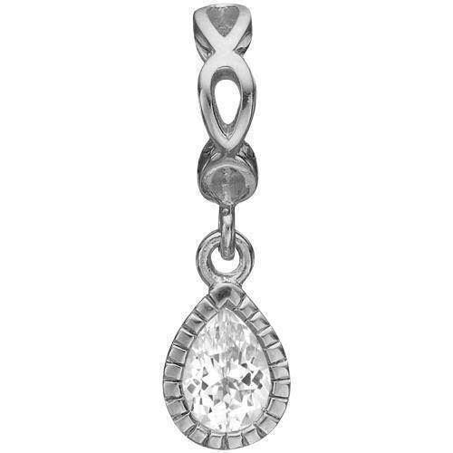 Image of Christina Collect 925 sterling sølv Treasure Love sølv kugler med hvid topaz og hjerter, model 610-S57
